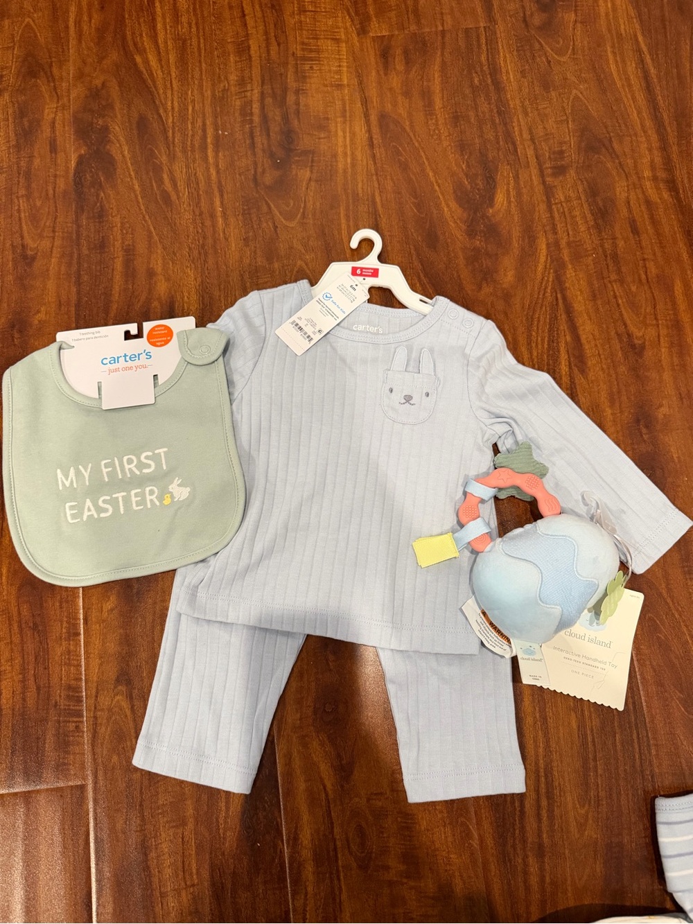 NWT Carter's bunny outfit 6 months Easter Bundle with toy